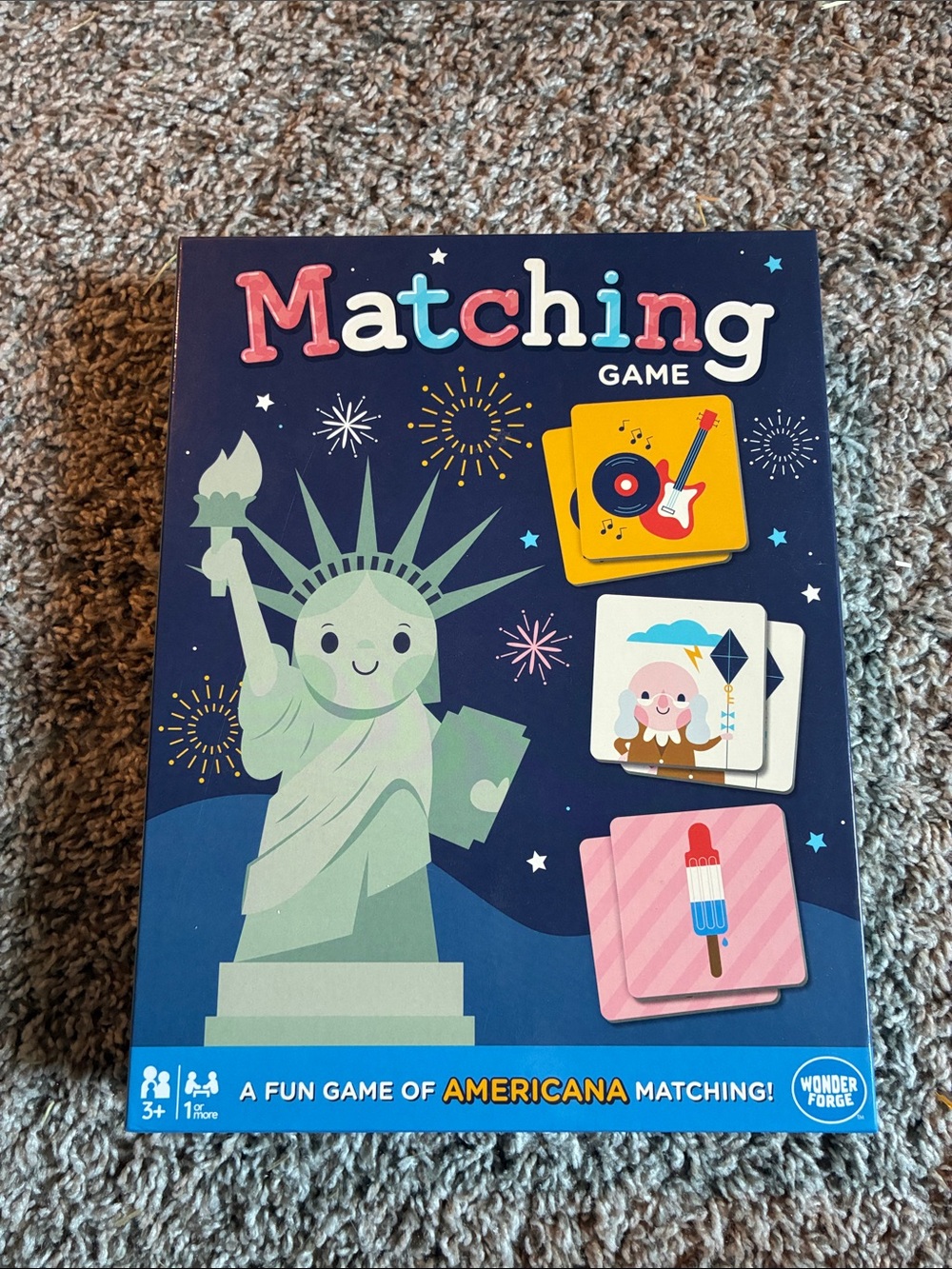 USA board Game Matching Game - Americana Theme